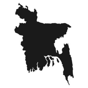 Black map of Bangladesh 